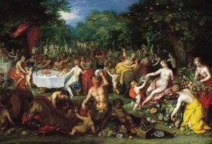 Un Baccanale da Jan the Elder Brueghel